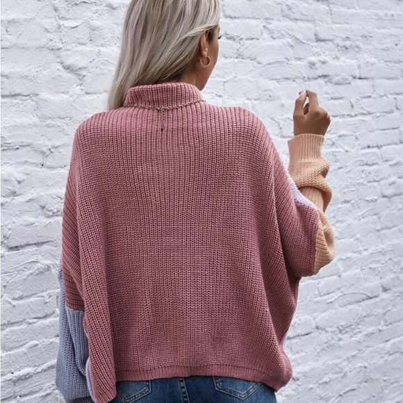 SHEIN Drop Shoulder Colorblock Sweater - Picture 7 of 7